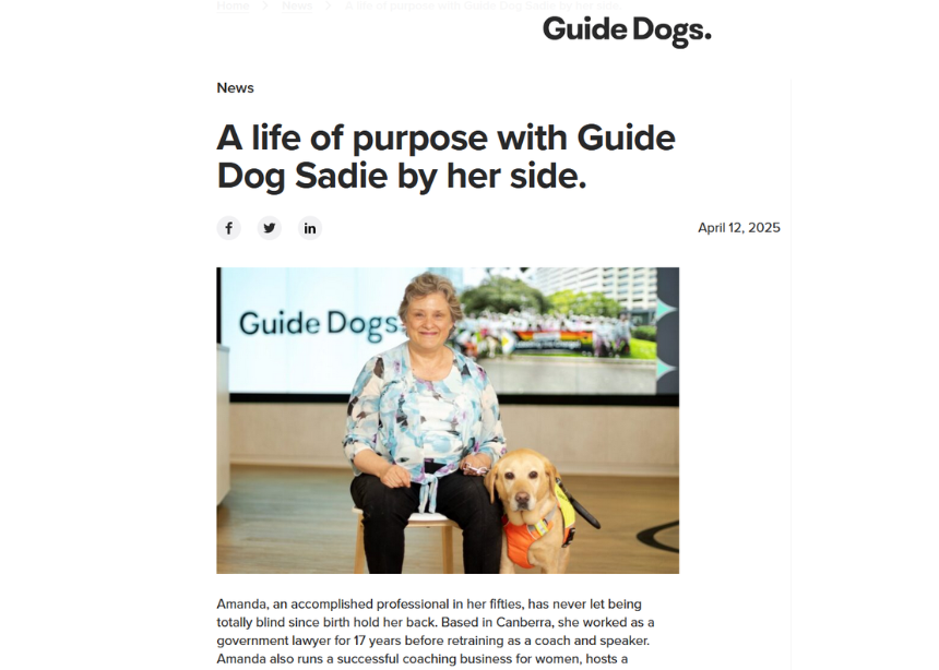 Article Writing for Guide Dogs NSW/ACT eNewsletter