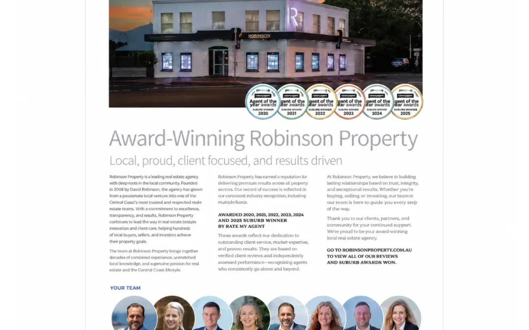 Real Estate Copywriting Agency Bio for Robinson Property
